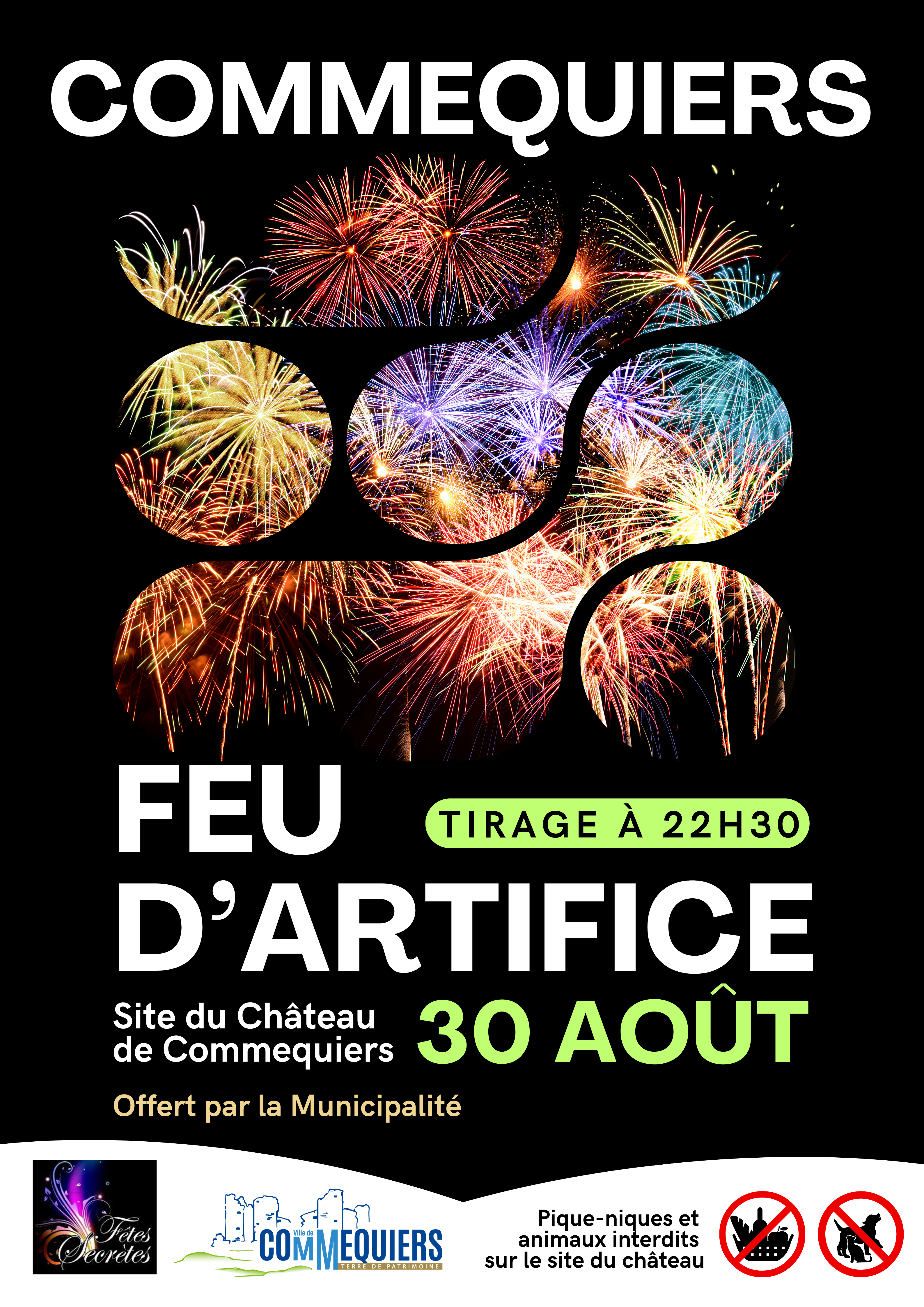 Affiche du feu d'artifice