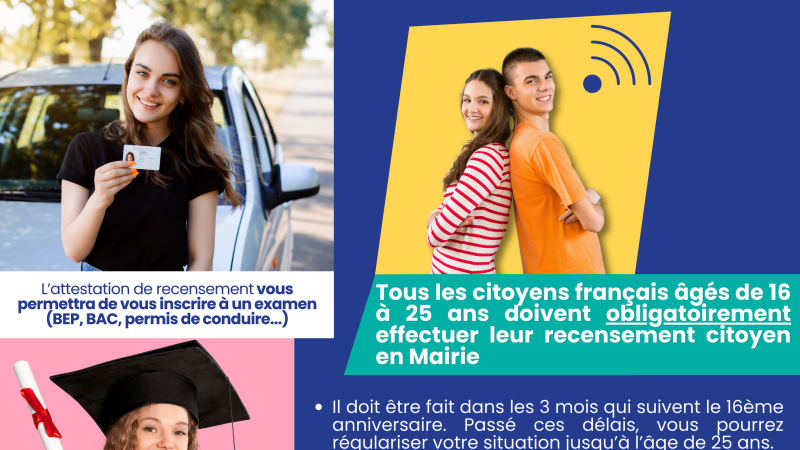 BIENTÔT 16 ANS, PENSEZ AU RECENSEMENT CITOYEN